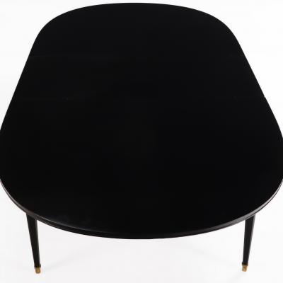 Maison Jansen Ebonized Mahogany Dining Table in the Manner of Maison Jansen C 1940 