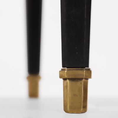 Maison Jansen Ebonized Mahogany Dining Table in the Manner of Maison Jansen C 1940 