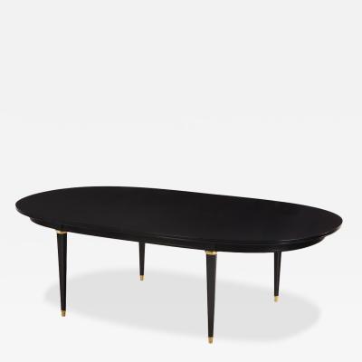 Maison Jansen Ebonized Mahogany Dining Table in the Manner of Maison Jansen C 1940 