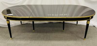 Maison Jansen Ebony Dining Table Louis XVI Style 2 Leaves 