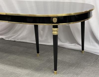 Maison Jansen Ebony Dining Table Louis XVI Style 2 Leaves 