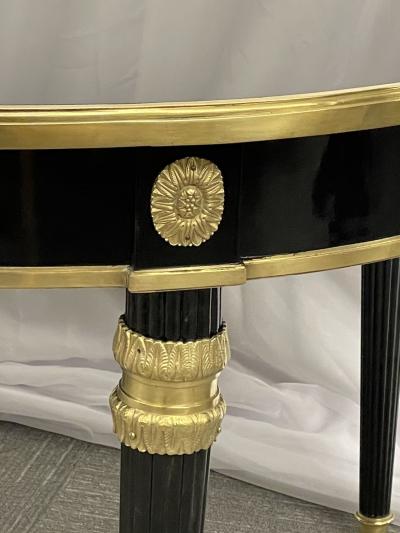 Maison Jansen Ebony Dining Table Louis XVI Style 2 Leaves 