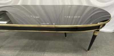 Maison Jansen Ebony Dining Table Louis XVI Style 2 Leaves 