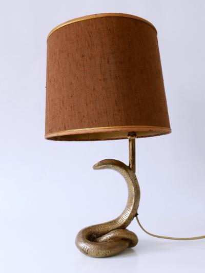 Maison Jansen Exceptional Mid Century Modern Cobra Table Lamp by Maison Jansen France 1970s