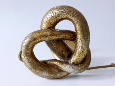 Maison Jansen Exceptional Mid Century Modern Cobra Table Lamp by Maison Jansen France 1970s