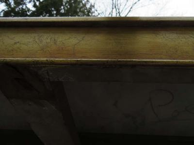 Maison Jansen Fabulous Jansen Style Hollywood Regency Marble Top Gilded Gold Console Table