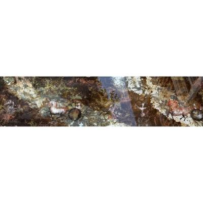 Maison Jansen French Art Deco Eglomise Reverse Painted Glass Cocktail Table Horses