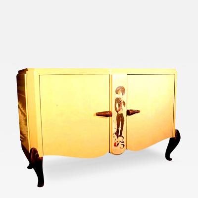 Maison Jansen French Art Deco Lacquered Credenza or Commode Maison Jansen Attributed