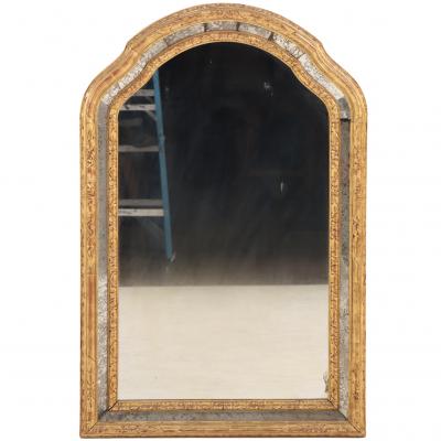 Maison Jansen French Carved Gilt Mirror in the manner of Maison Jansen C 1950 