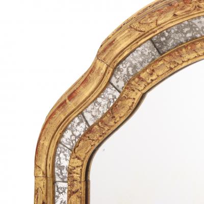 Maison Jansen French Carved Gilt Mirror in the manner of Maison Jansen C 1950 