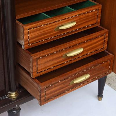 Maison Jansen French Empire Style Palisander and Bronze Mounted Credenza Attributed to Jansen