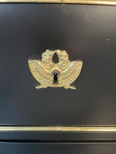 Maison Jansen French Hollywood Regency Chest or Commode by Maison Jansen Bronze Marble