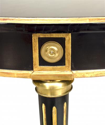Maison Jansen French Louis XVI Style Ebonized Oval Dining Table
