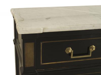 Maison Jansen French Louis XVI Style Ebonized Secretary Desk