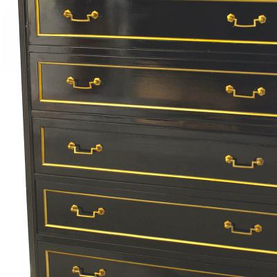 Maison Jansen French Louis XVI Style Jansen Ebonized Chest