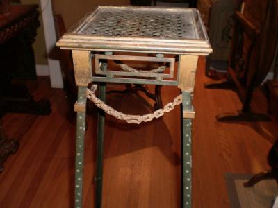 Maison Jansen French Maison Jansen Style Iron and Bronze Pedestal Table