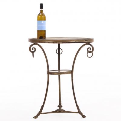 Maison Jansen French Marble and Bronze Gueridon Table in the Manner of Maison Jansen C 1940