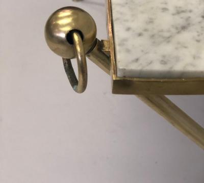 Maison Jansen French Modern Neoclassical Brass and Marble Coffee Table by Maison Jansen