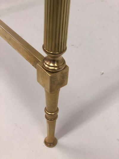 Maison Jansen French Modern Neoclassical Solid Brass and Glass Coffee Table by Maison Jansen
