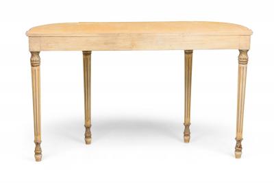 Maison Jansen French Neo Classic White and Parcel Gilt Console Tables with Paint