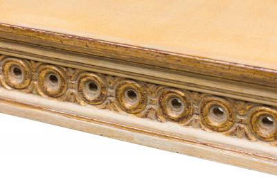 Maison Jansen French Neo Classic White and Parcel Gilt Console Tables with Paint