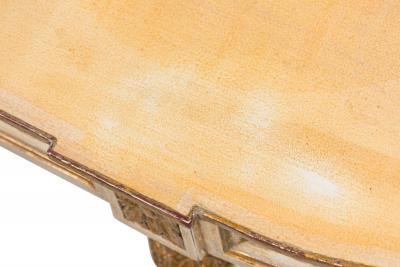Maison Jansen French Neo Classic White and Parcel Gilt Console Tables with Paint