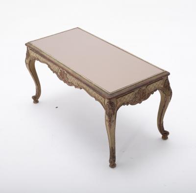 Maison Jansen French R gence Style Painted And Parcel Gilt Cocktail Table