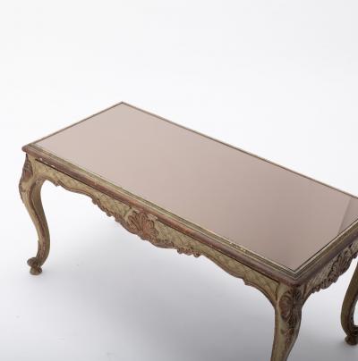 Maison Jansen French R gence Style Painted And Parcel Gilt Cocktail Table