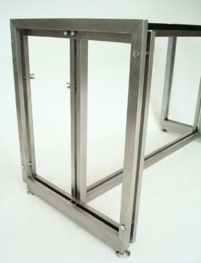 Maison Jansen French Steel Desk by Paul Le Geard for Maison Jansen Edition DOM