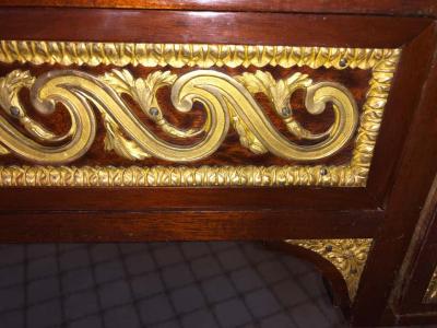 Maison Jansen French Tortoise Wood Louis XVI Style Maison Jansen Partners Desk or Bureau Plat