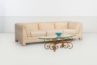 Maison Jansen Gilt Wrought Iron Coffee Table in the Style of Maison Jansen