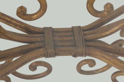 Maison Jansen Gilt Wrought Iron Coffee Table in the Style of Maison Jansen