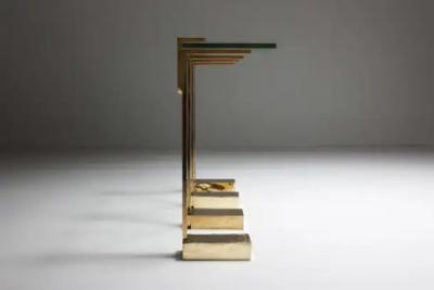 Maison Jansen Hollywood Regency Console Table in Brass in the Style of Maison Jansen 1970s