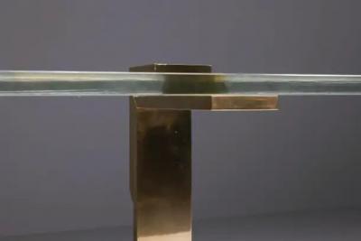 Maison Jansen Hollywood Regency Console Table in Brass in the Style of Maison Jansen 1970s