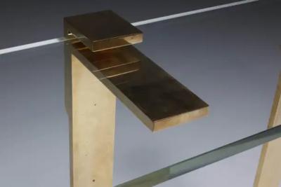 Maison Jansen Hollywood Regency Console Table in Brass in the Style of Maison Jansen 1970s