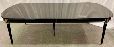 Maison Jansen Hollywood Regency Dining Table Maison Jansen Louis XVI Style Ebony Bronze Mt