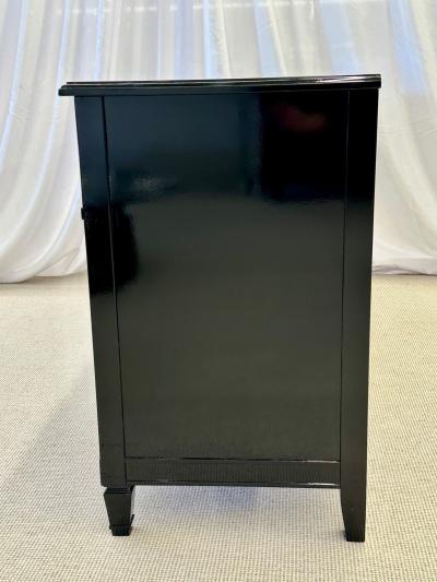 Maison Jansen Hollywood Regency Ebony Dresser Sideboard Chest Commode or Cabinet Bronze