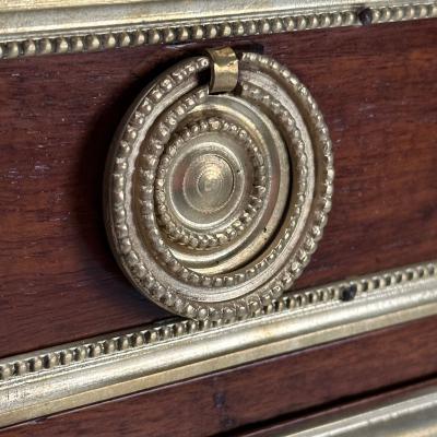 Maison Jansen Hollywood Regency French Louis XVI Style Commode Mahogany Oak Marble 1920s