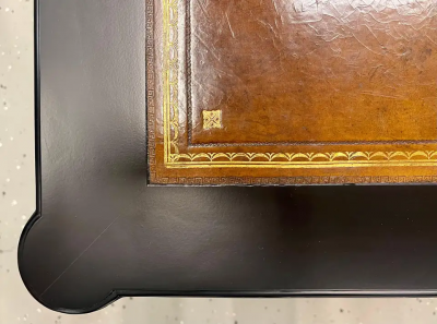 Maison Jansen Hollywood Regency Jansen Style Ebony Desk Writing Table Louis XVI Bronze