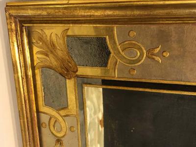 Maison Jansen Hollywood Regency Jansen glomis Wall or Console Mirror Stamped on Reverse