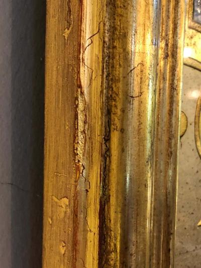 Maison Jansen Hollywood Regency Jansen glomis Wall or Console Mirror Stamped on Reverse