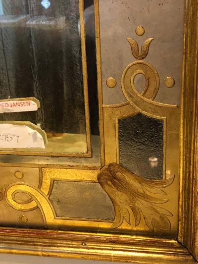 Maison Jansen Hollywood Regency Jansen glomis Wall or Console Mirror Stamped on Reverse