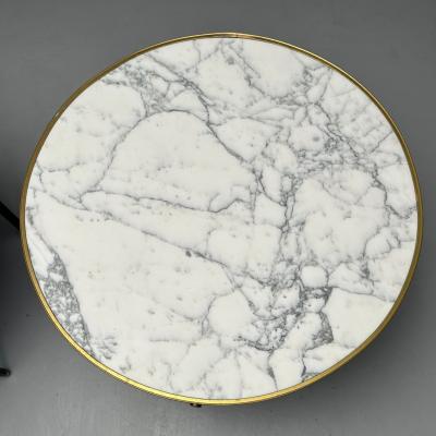 Maison Jansen Hollywood Regency Louis XVI Style Bouiliotte End Tables Black Paint Bronze