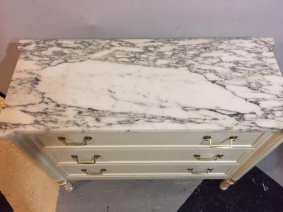 Maison Jansen Hollywood Regency Louis XVI Style Commode Nightstand Jansen Attributed