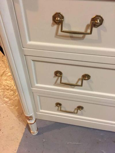 Maison Jansen Hollywood Regency Louis XVI Style Commode Nightstand Jansen Attributed