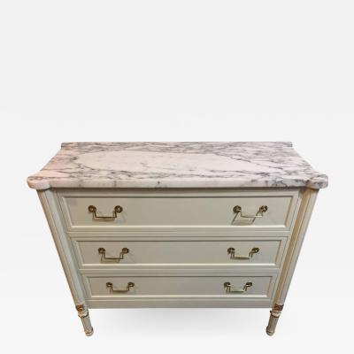 Maison Jansen Hollywood Regency Louis XVI Style Commode Nightstand Jansen Attributed