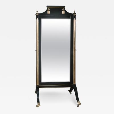 Maison Jansen Hollywood Regency Maison Jansen Beveled Cheval Mirror