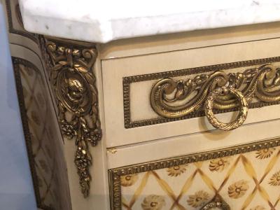 Maison Jansen Hollywood Regency Maison Jansen Style Bronze Mounted Commodes Chests Nightstands