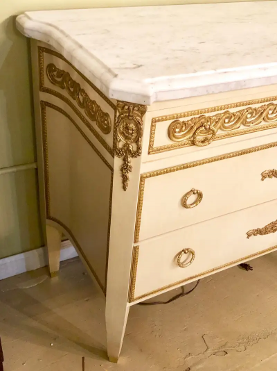 Maison Jansen Hollywood Regency Maison Jansen Style Commodes or Nightstands a Pair
