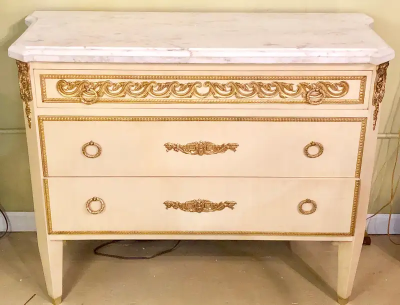 Maison Jansen Hollywood Regency Maison Jansen Style Commodes or Nightstands a Pair